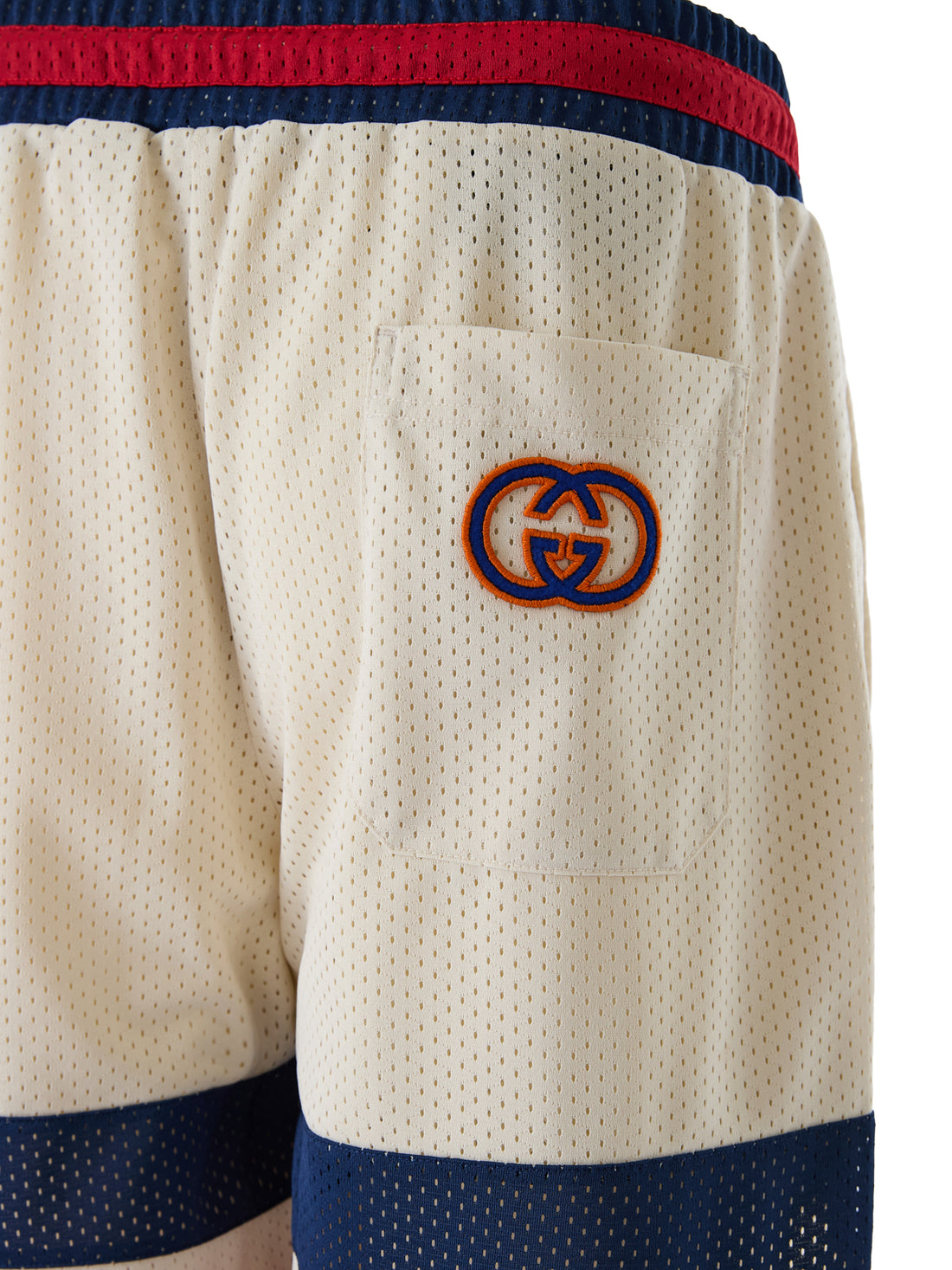 Cremefarbene Gucci-Shorts aus Polyester mit Logo