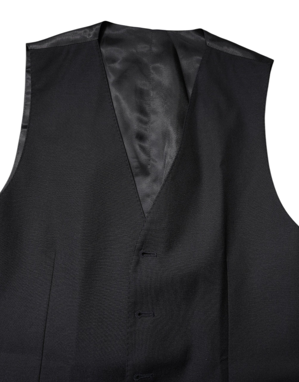 Dolce &amp; Gabbana Schwarze Wollweste, formelle Weste