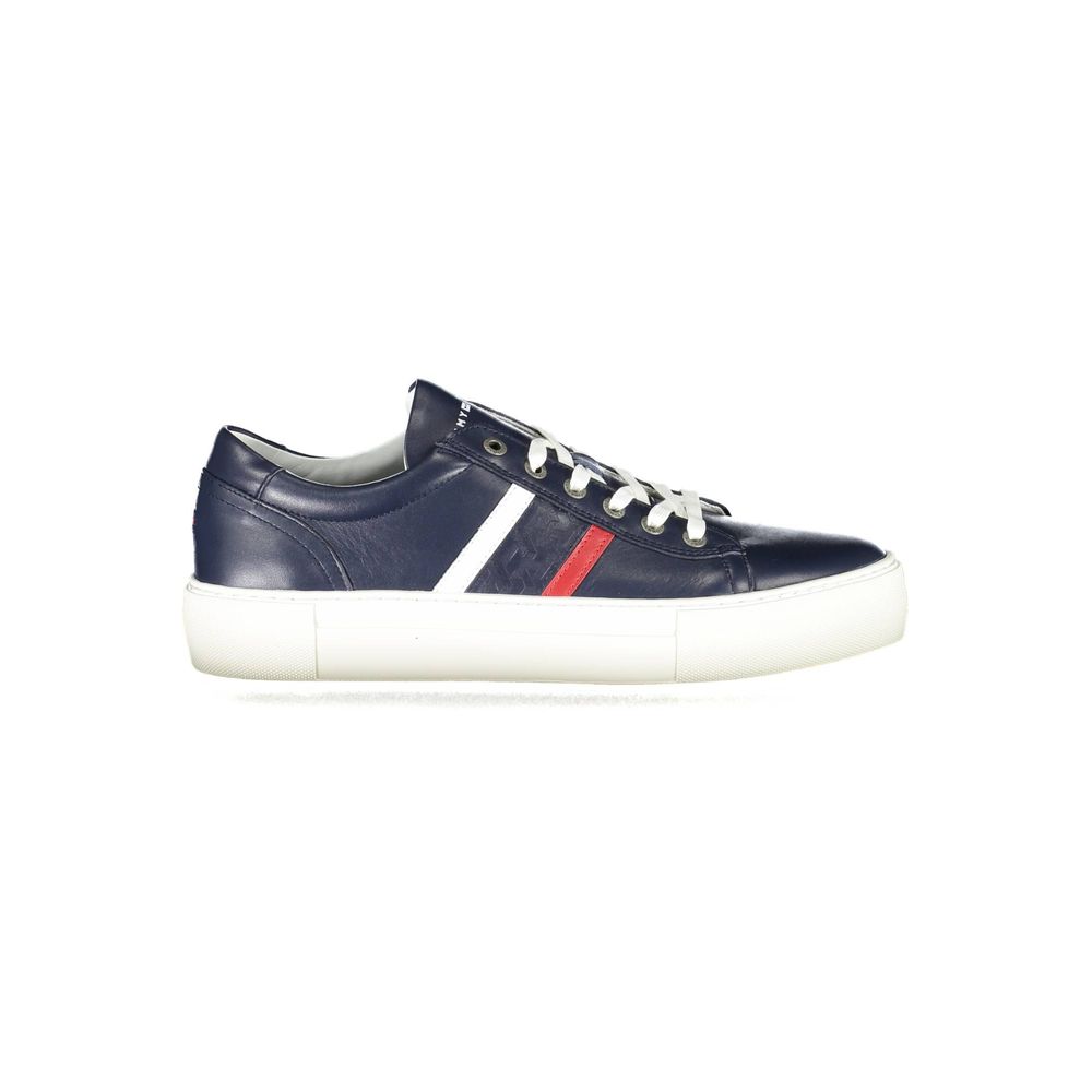 Tommy Hilfiger – Blaue Leder-Sneaker für Herren