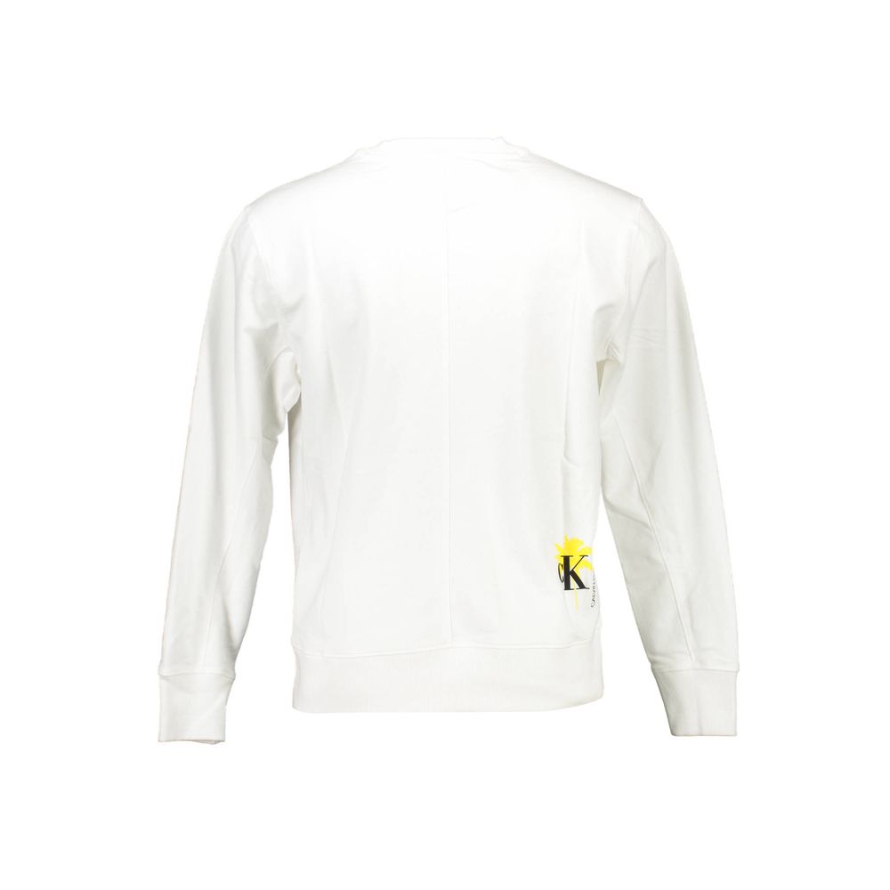 Calvin Klein Weißer Baumwollpullover für Herren