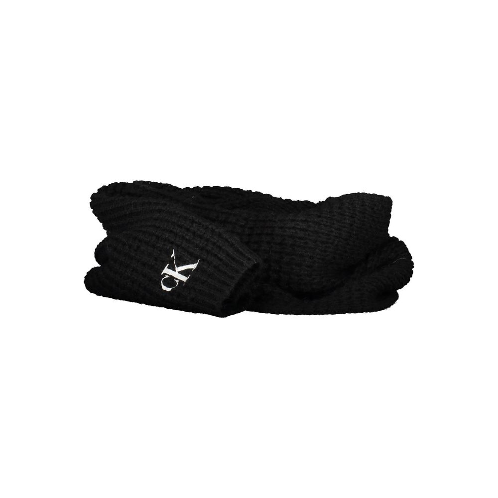 Calvin Klein Schwarzes Alpaka-Schal-Set für Damen