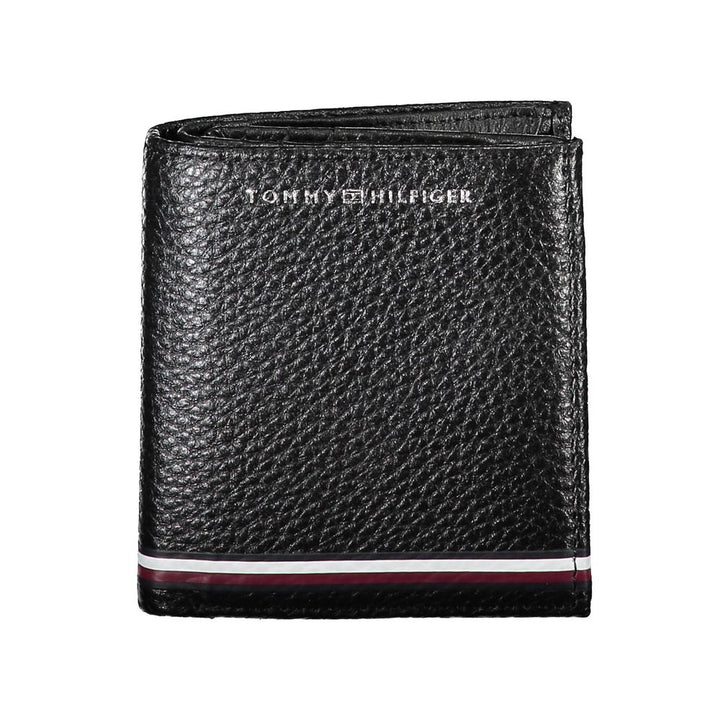 Tommy Hilfiger – Schwarze Lederbrieftasche für Herren