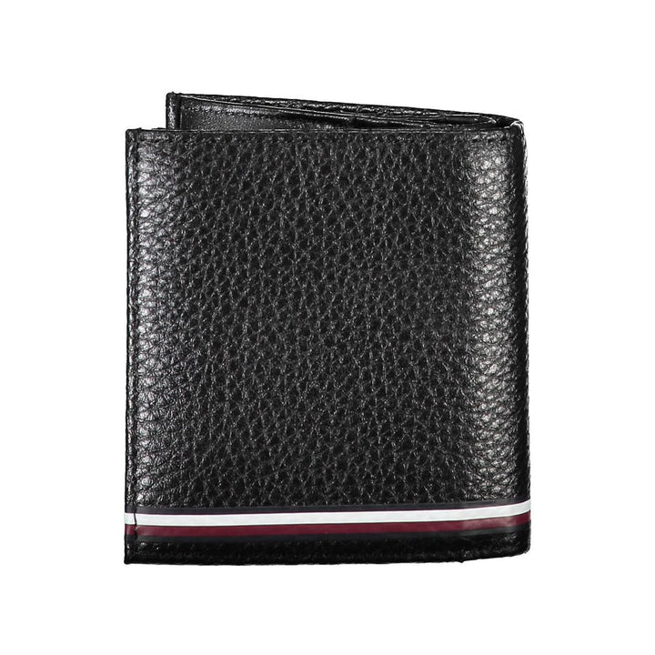 Tommy Hilfiger – Schwarze Lederbrieftasche für Herren