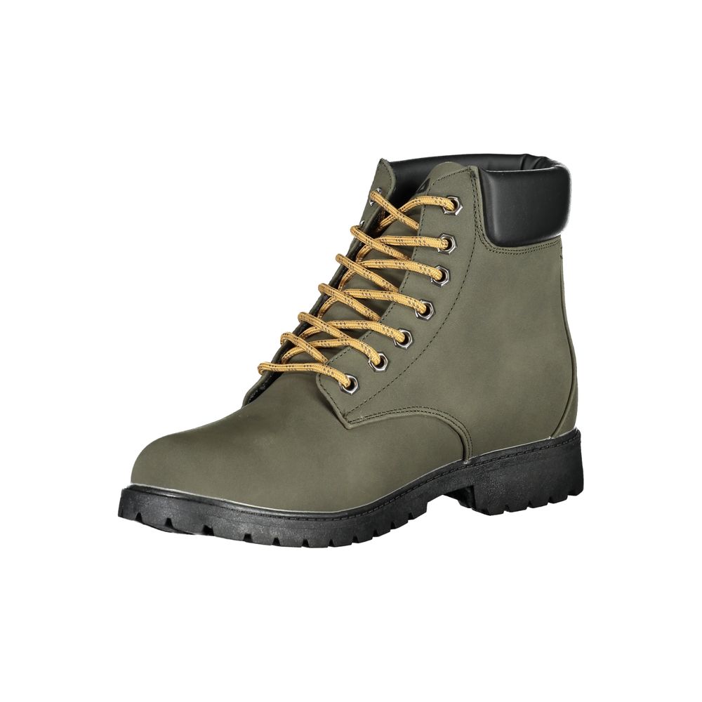 Fila Chic – Grüne Schnürstiefel mit Kontraststickerei