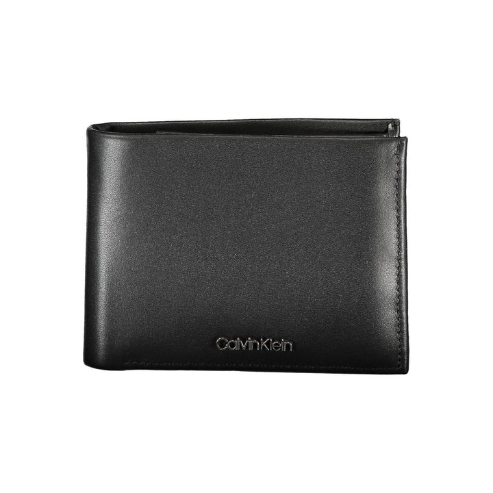 Calvin Klein – Elegante schwarze Lederbrieftasche für Herren