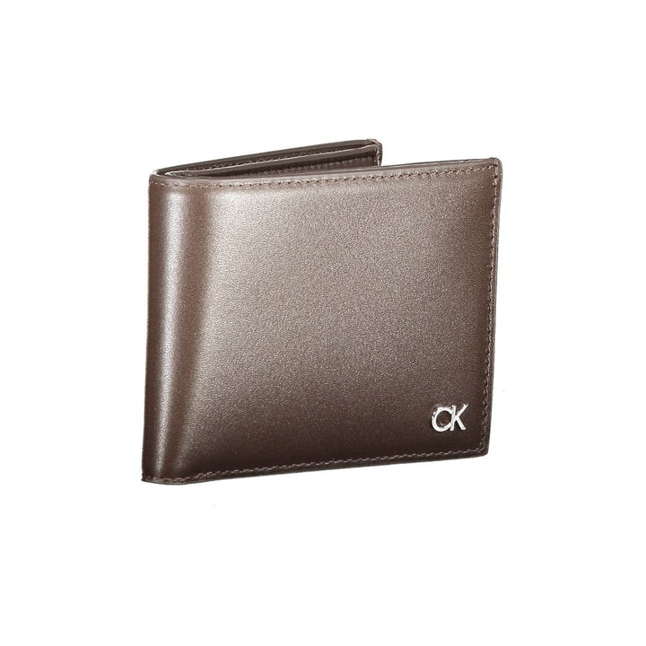 Calvin Klein Braune Lederbrieftasche