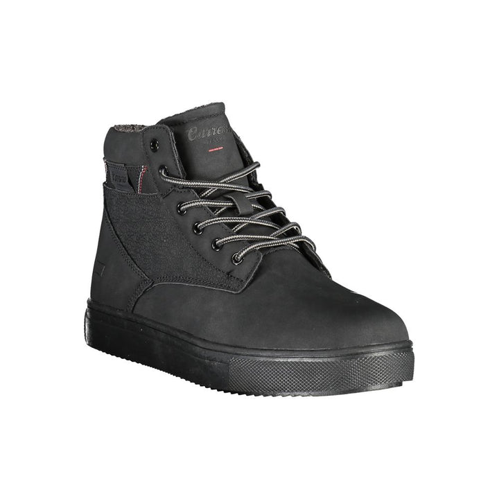 Carrera Chic – Schwarze Schnürstiefel mit Kontrastdetails