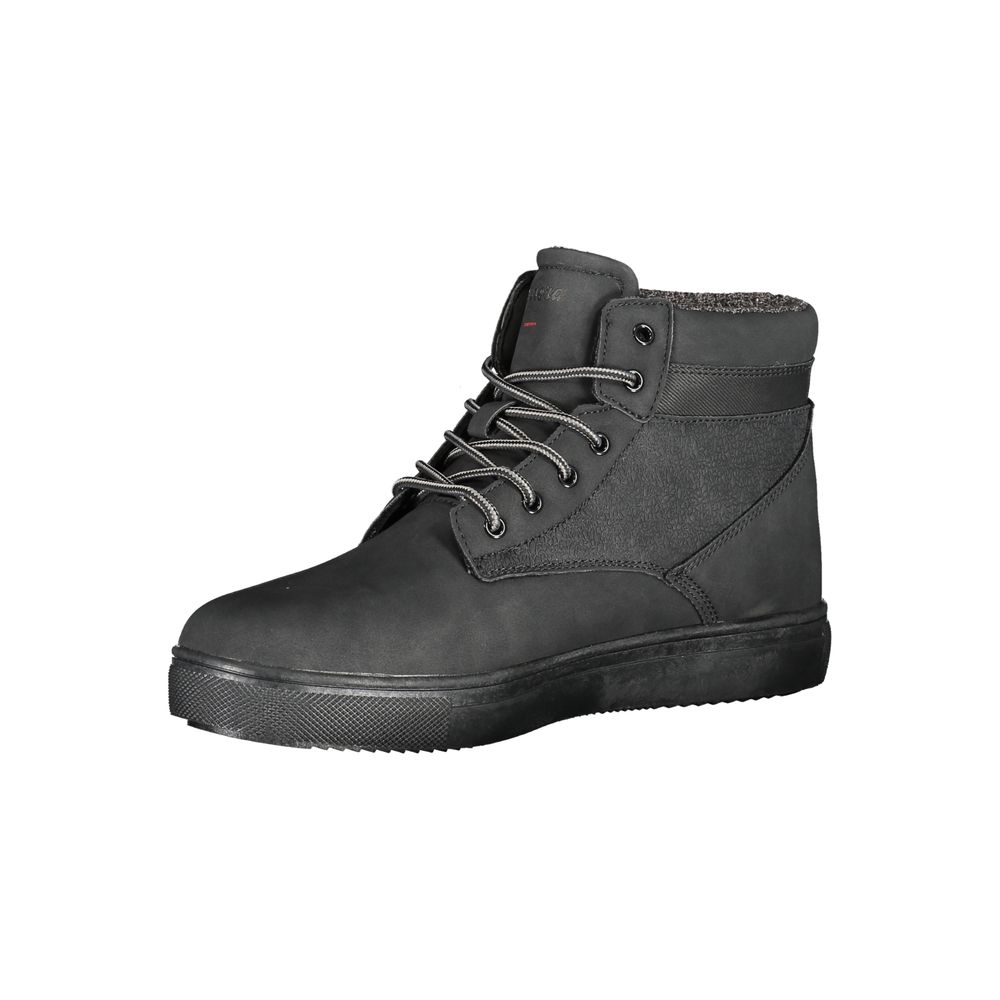 Carrera Chic – Schwarze Schnürstiefel mit Kontrastdetails