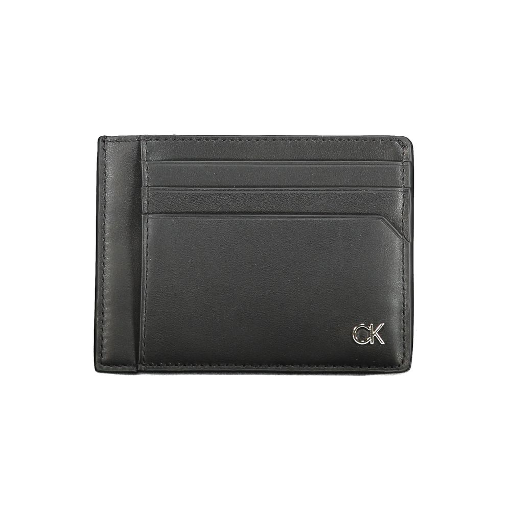 Calvin Klein Schwarze Lederbrieftasche