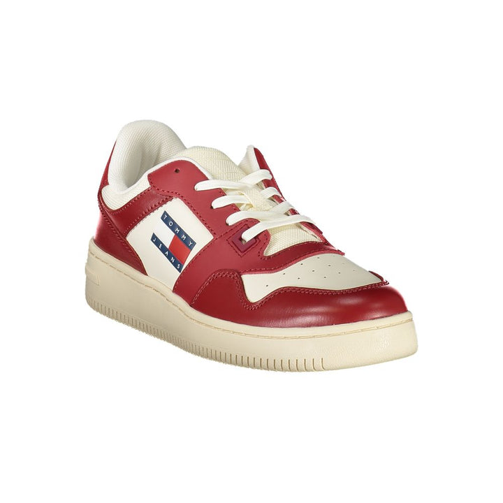Tommy Hilfiger – Rote Leder-Sneaker für Damen