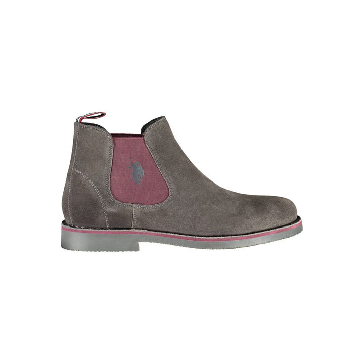 US POLO ASSN. Braune Lederstiefel für Herren