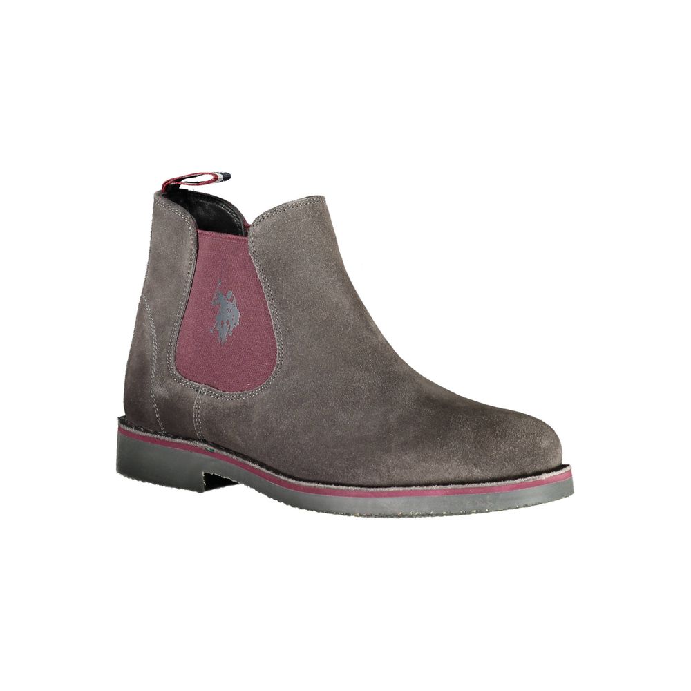 US POLO ASSN. Braune Lederstiefel für Herren