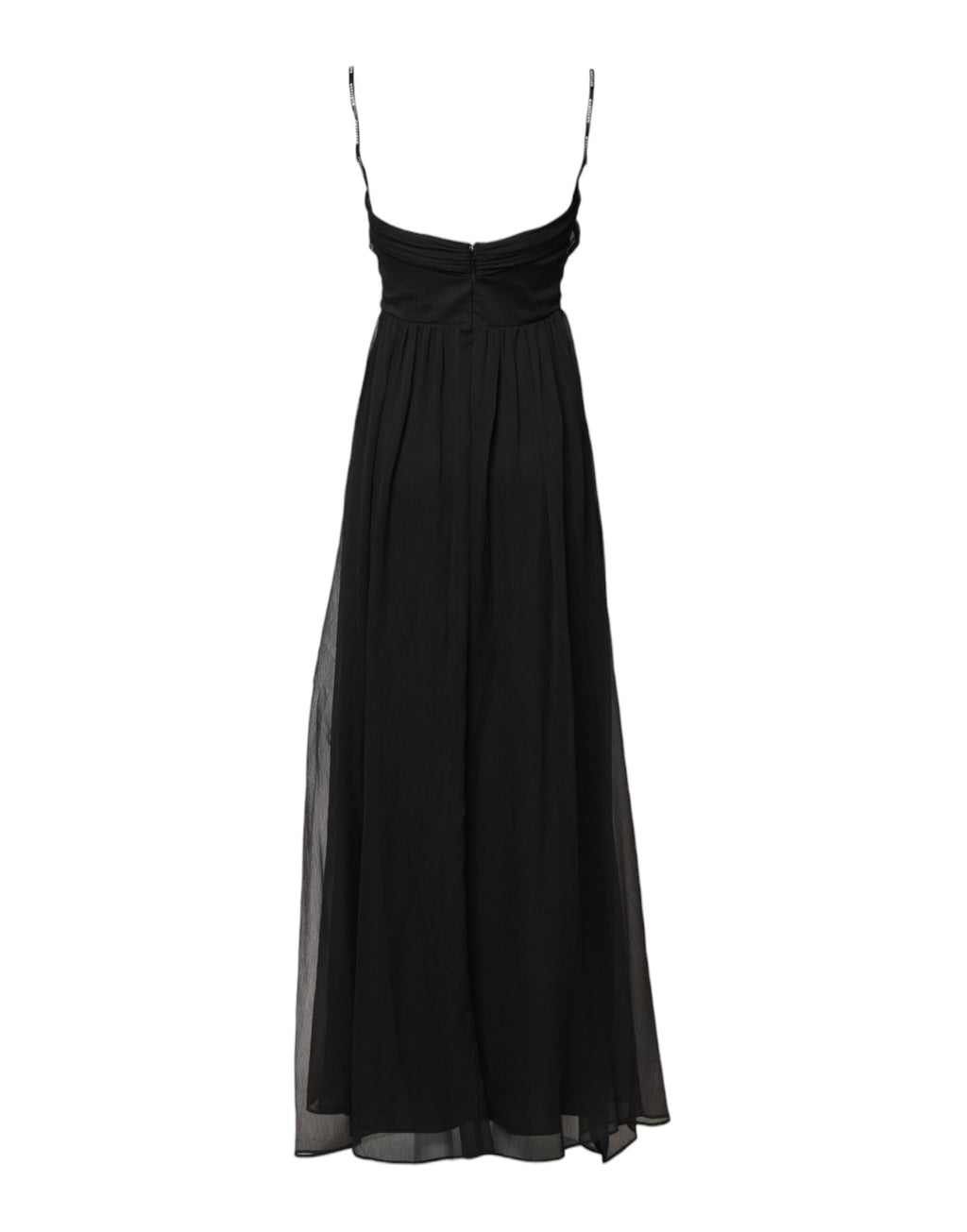Marciano by Guess – Langes, ärmelloses Kleid aus schwarzem Tüll mit Perlen