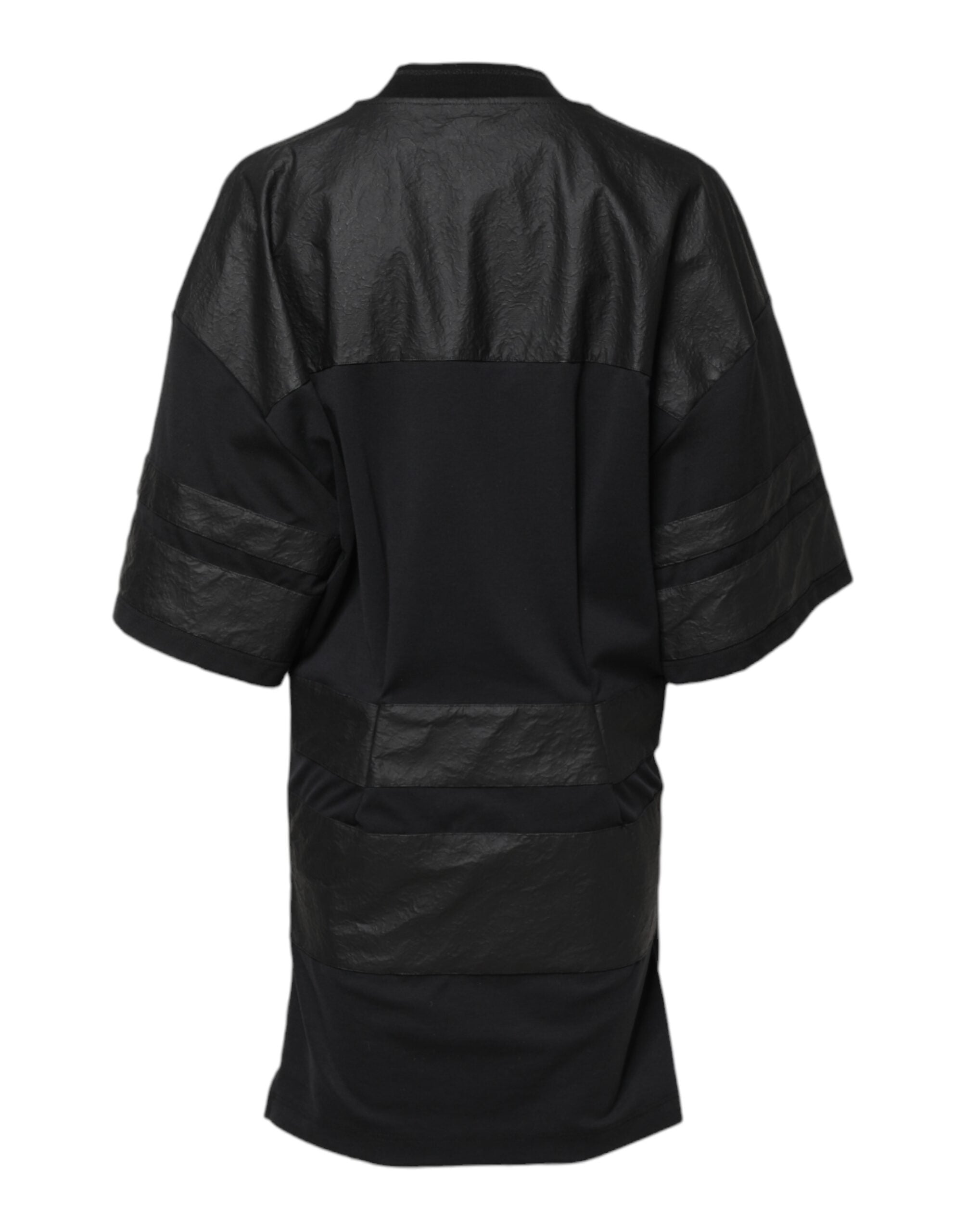 Dolce & Gabbana Black Cotton Short Sleeves V-neck T-shirt