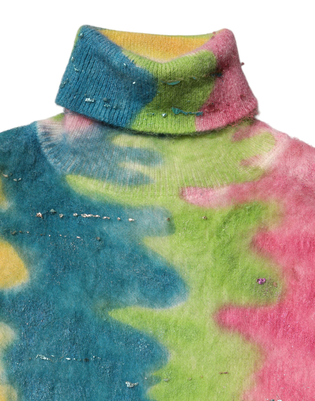 Dolce &amp; Gabbana Mehrfarbiger Rollkragenpullover aus Mohair