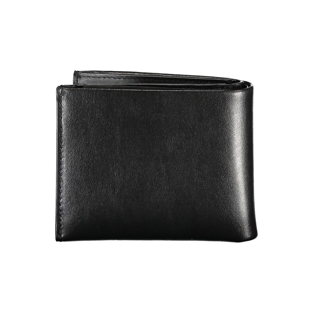 Calvin Klein Elegante schwarze Lederbrieftasche mit zwei Fächern