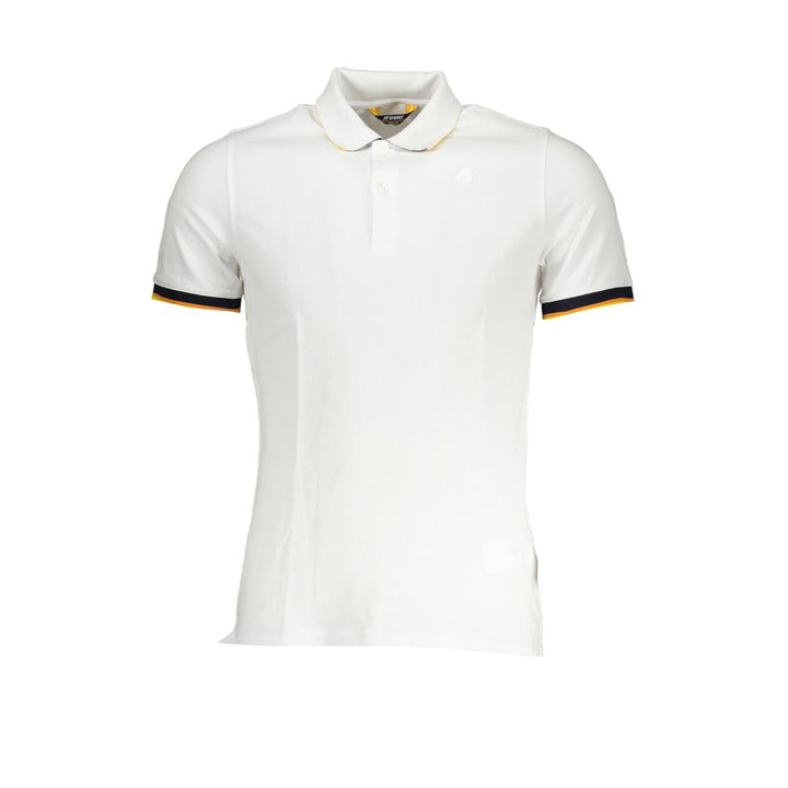 K-WAY Elegantes weißes Poloshirt mit Kontrastdetails