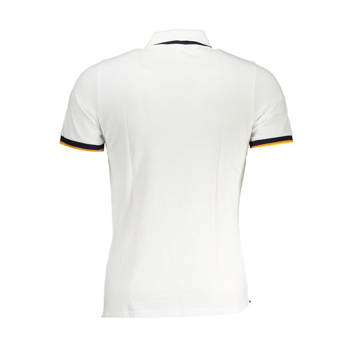 K-WAY Elegantes weißes Poloshirt mit Kontrastdetails