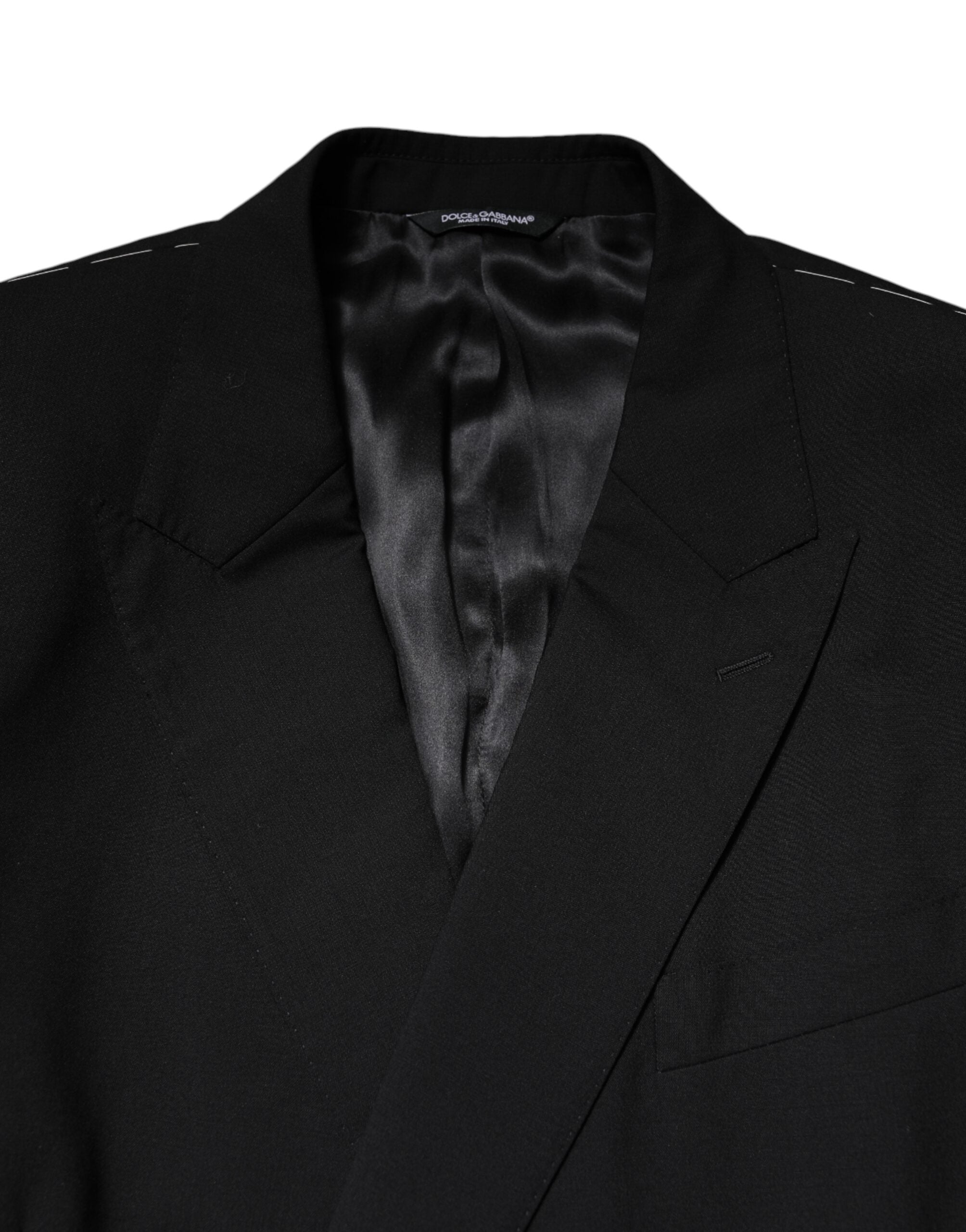 Dolce &amp; Gabbana Schwarze MARTINI Zweireihige Anzugjacke