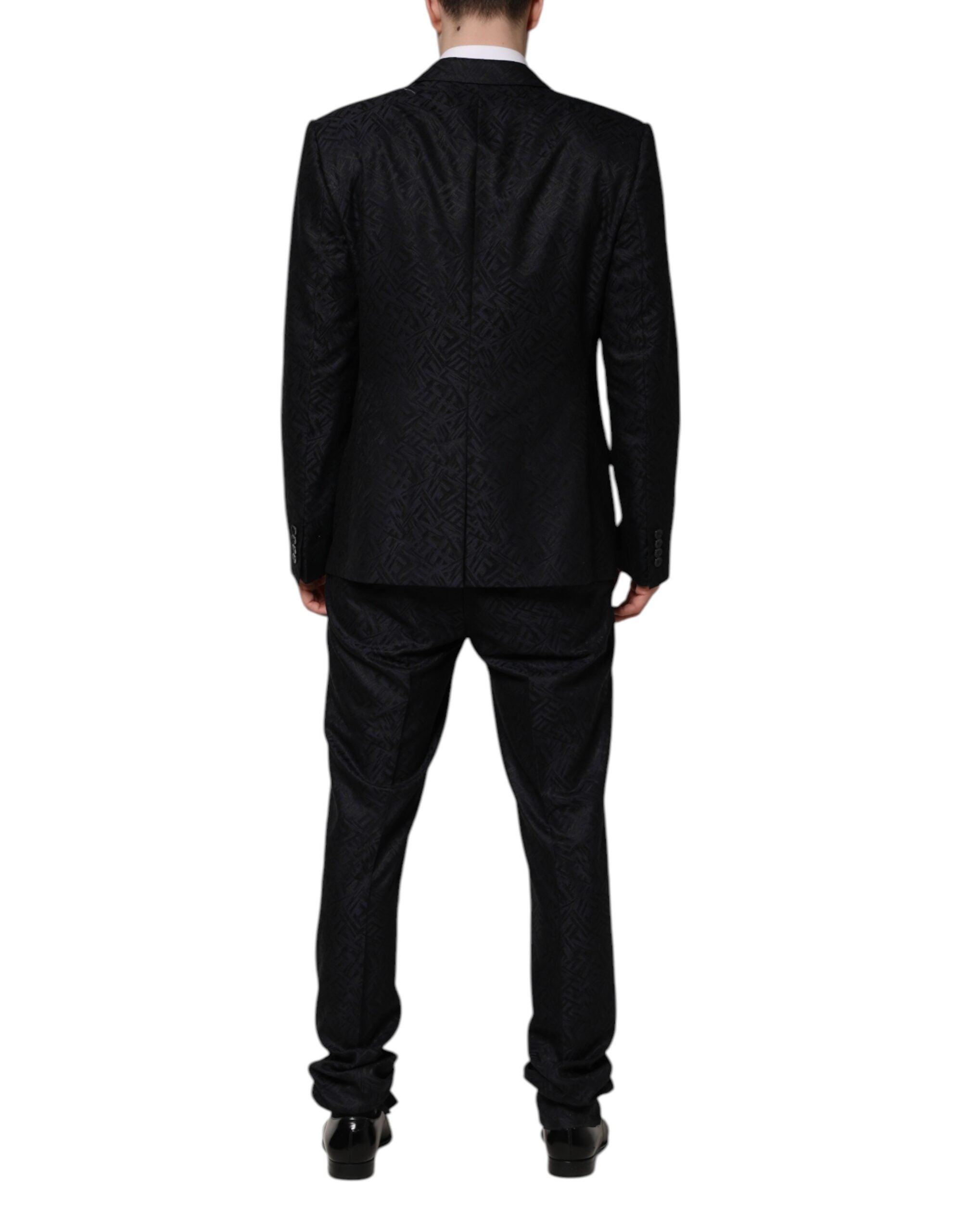 Dolce &amp; Gabbana – Schwarzer MARTINI King Skeleton 2-teiliger Anzug