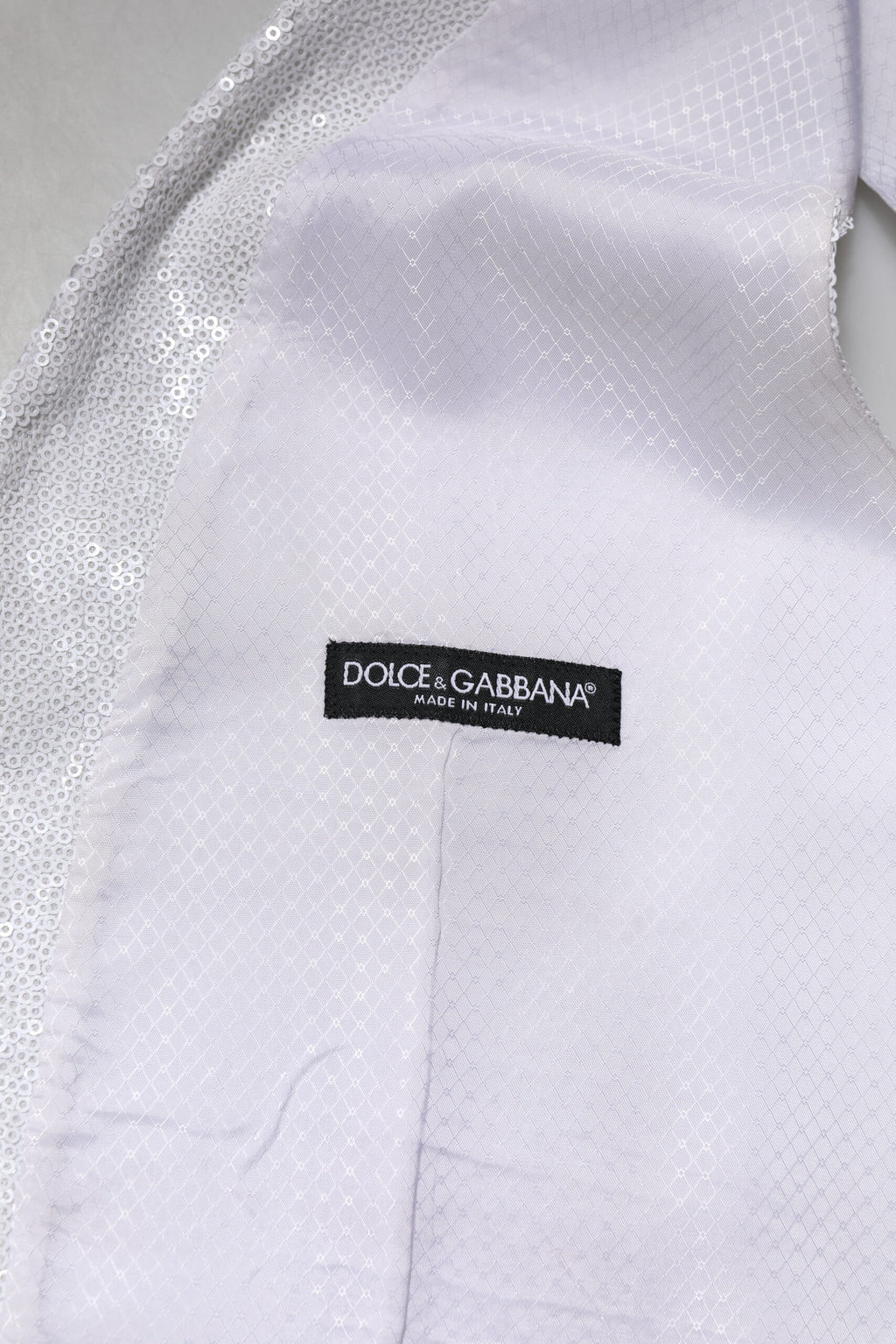 Dolce &amp; Gabbana Weiße Weste mit Pailletten