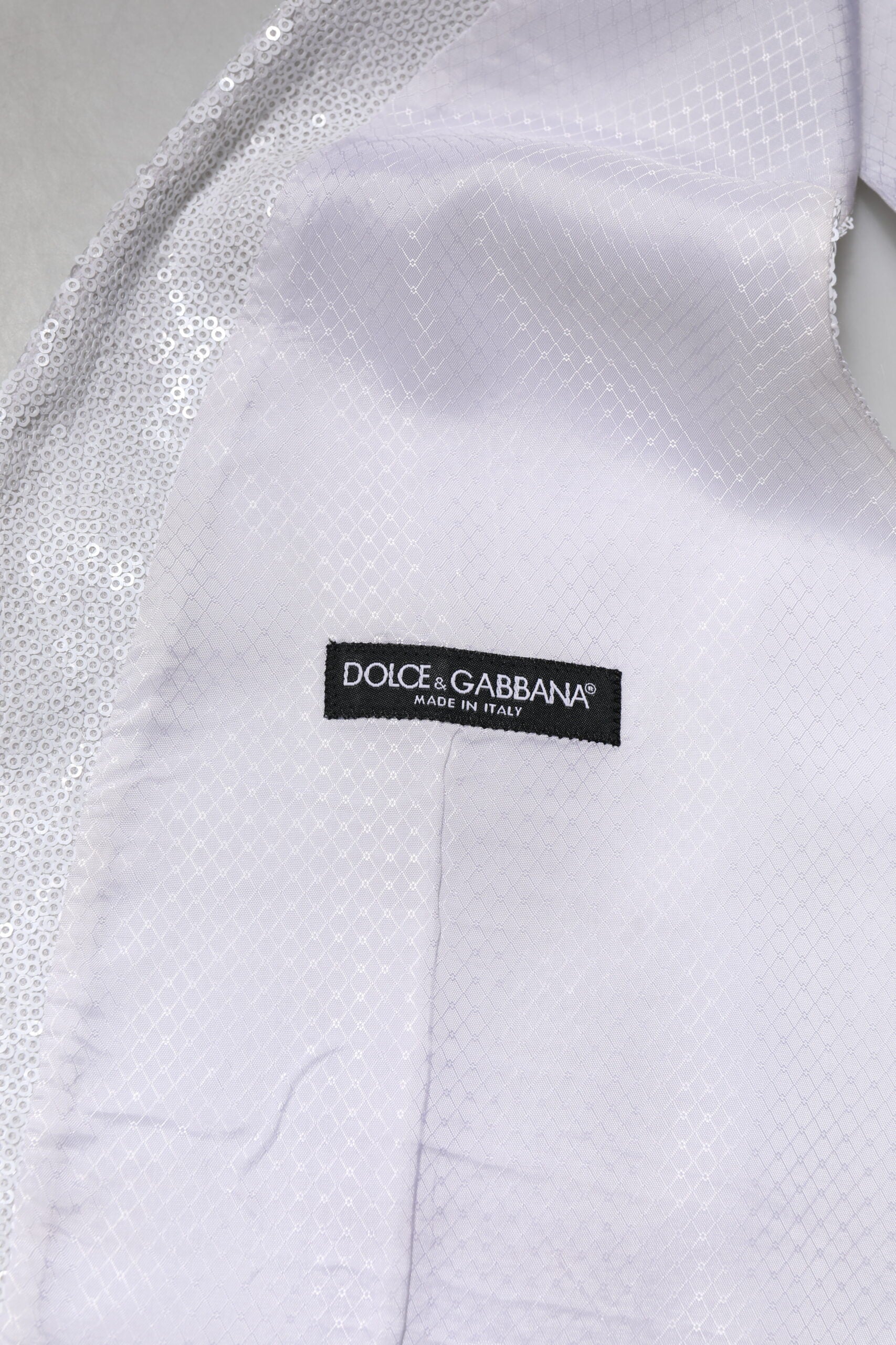 Dolce &amp; Gabbana Weiße Weste mit Pailletten