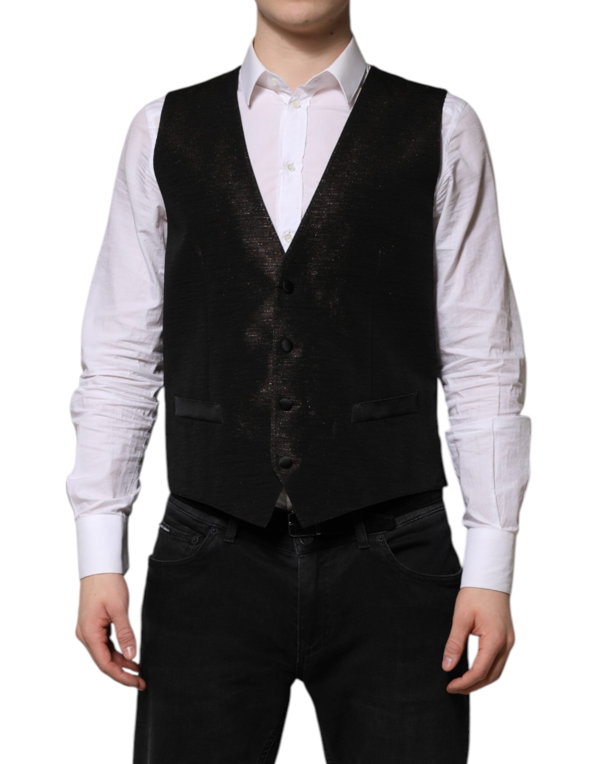 Dolce &amp; Gabbana Dunkelbraune Weste für formelle Anlässe