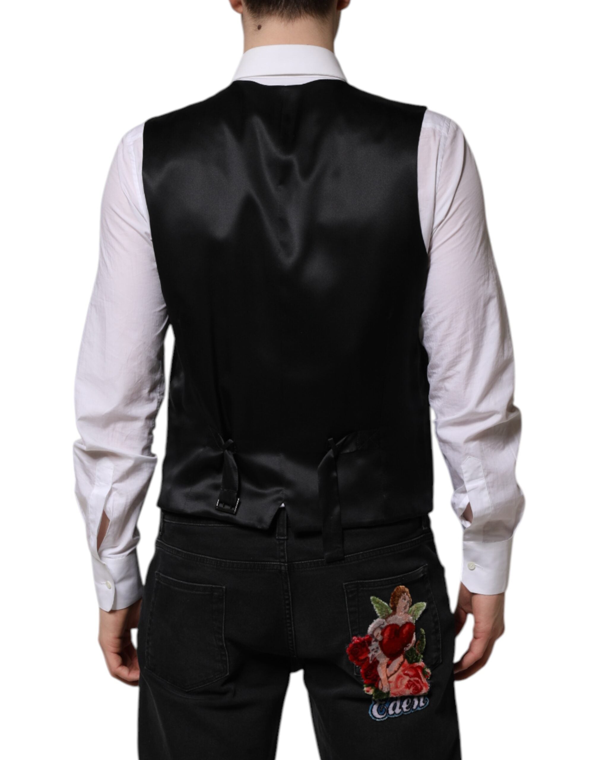 Dolce &amp; Gabbana Dunkelbraune Weste für formelle Anlässe