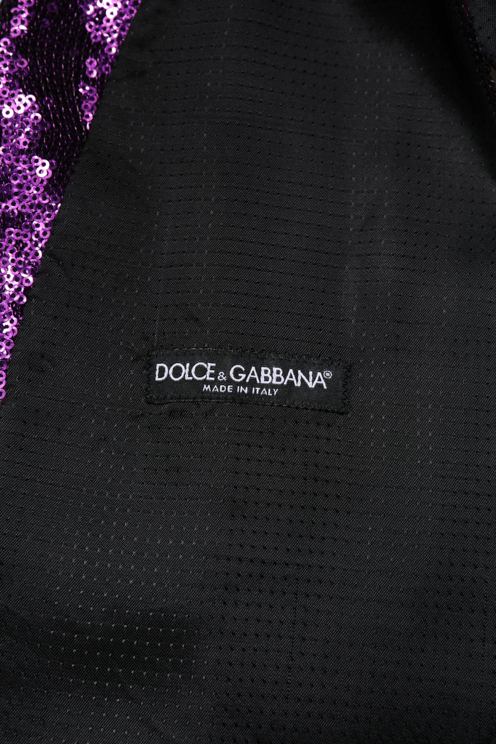 Dolce &amp; Gabbana Lila Paillettenkleid Formale Weste
