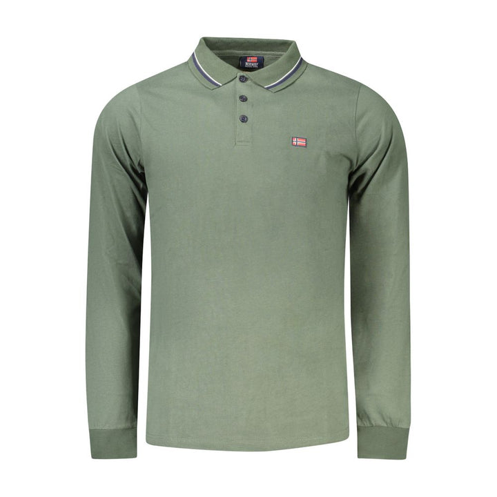 Norwegen 1963 Grünes Poloshirt aus Baumwolle für Herren