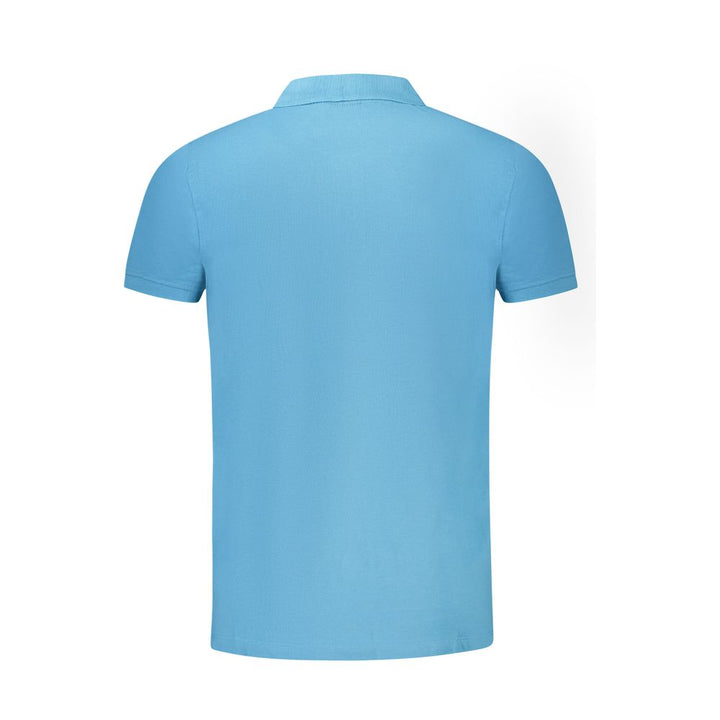 Norwegen 1963 Hellblaues Poloshirt aus Baumwolle für Herren