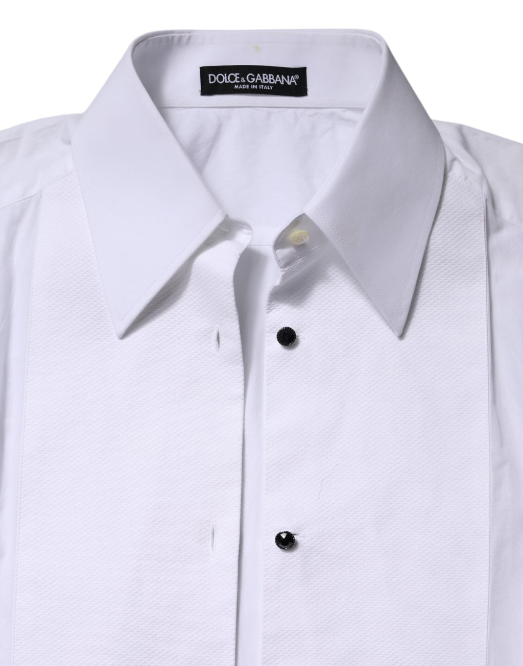 Dolce &amp; Gabbana – Weißes Poloshirt aus Baumwolle mit kurzen Ärmeln und Kragen
