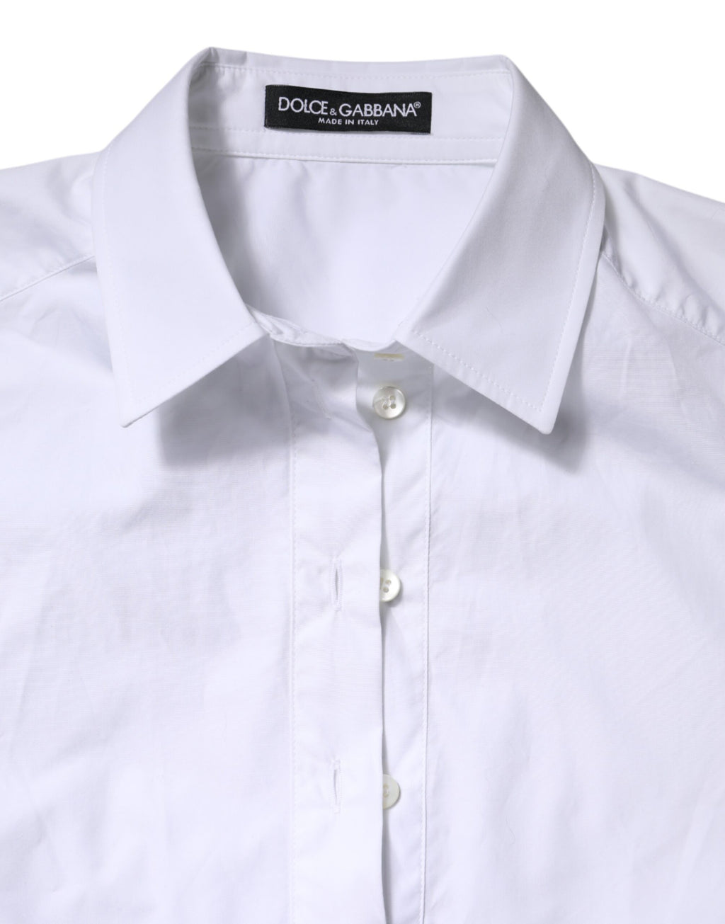 Dolce &amp; Gabbana – Weißes Poloshirt aus Baumwolle mit kurzen Ärmeln und Kragen
