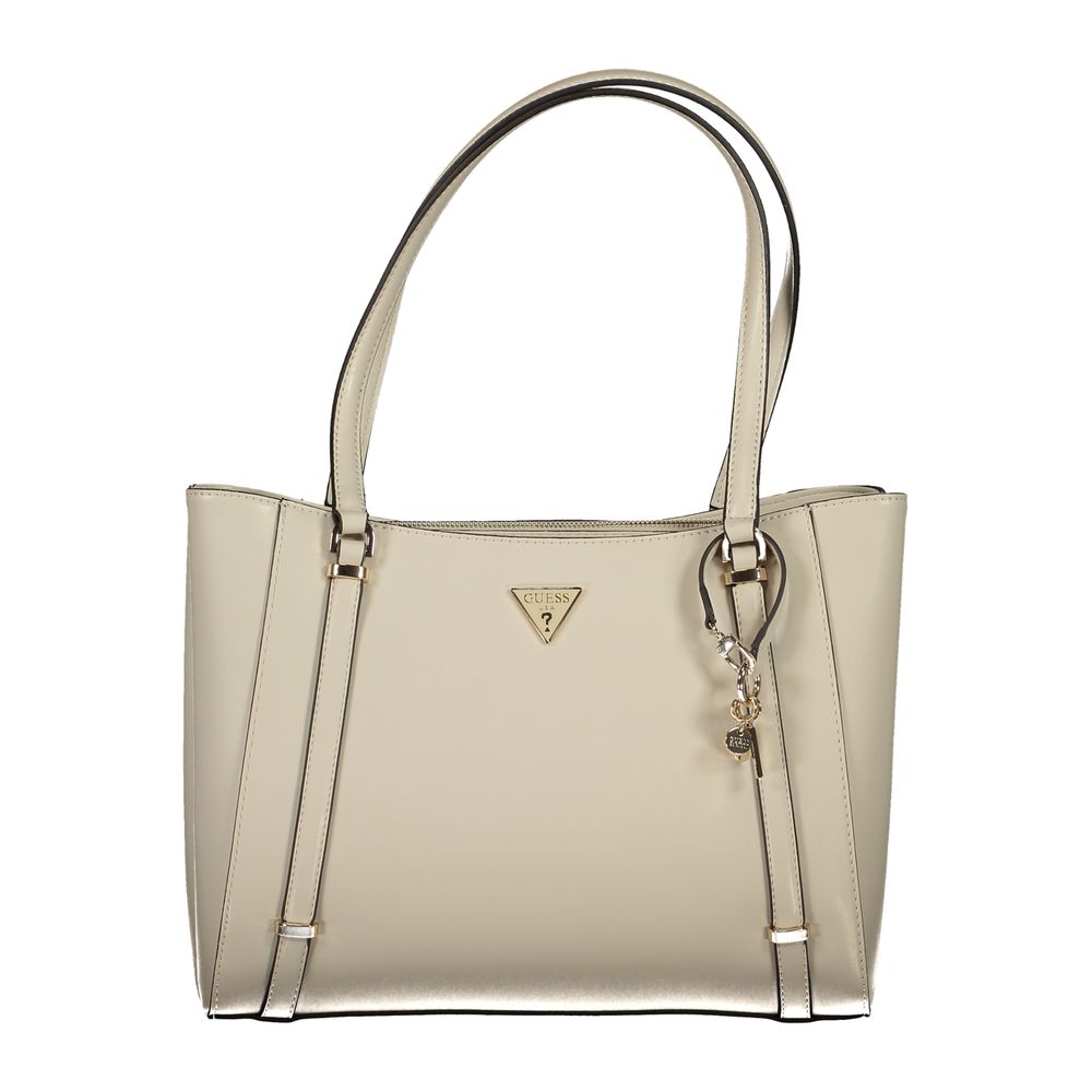 Guess Jeans Beige Polyethylen Damen Handtasche