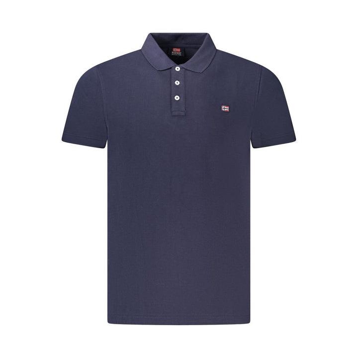 Blaues Poloshirt aus Baumwolle von Norwegen 1963