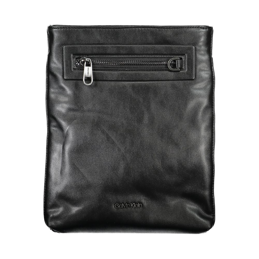 Calvin Klein – Elegante schwarze Umhängetasche mit Kontrastdetails