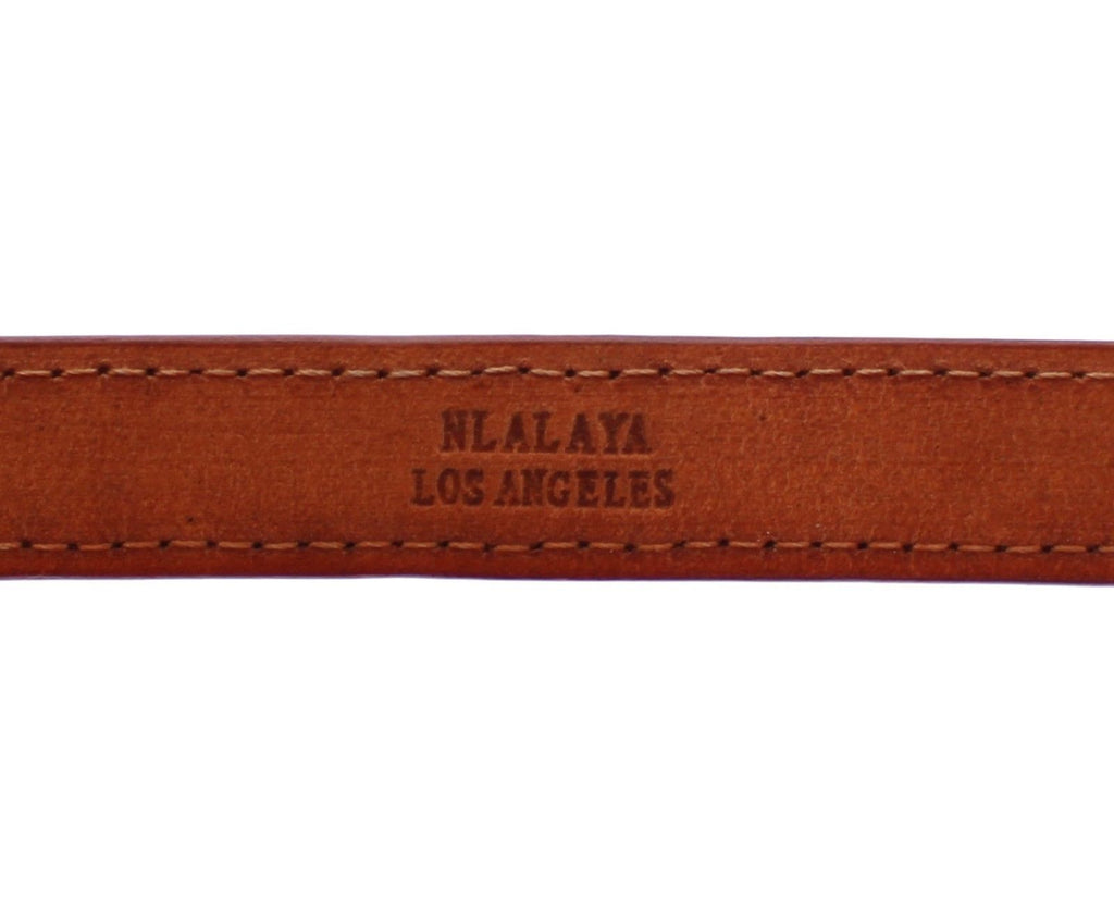 Nialaya Schickes Manschettenarmband aus Schlangenleder und Gold