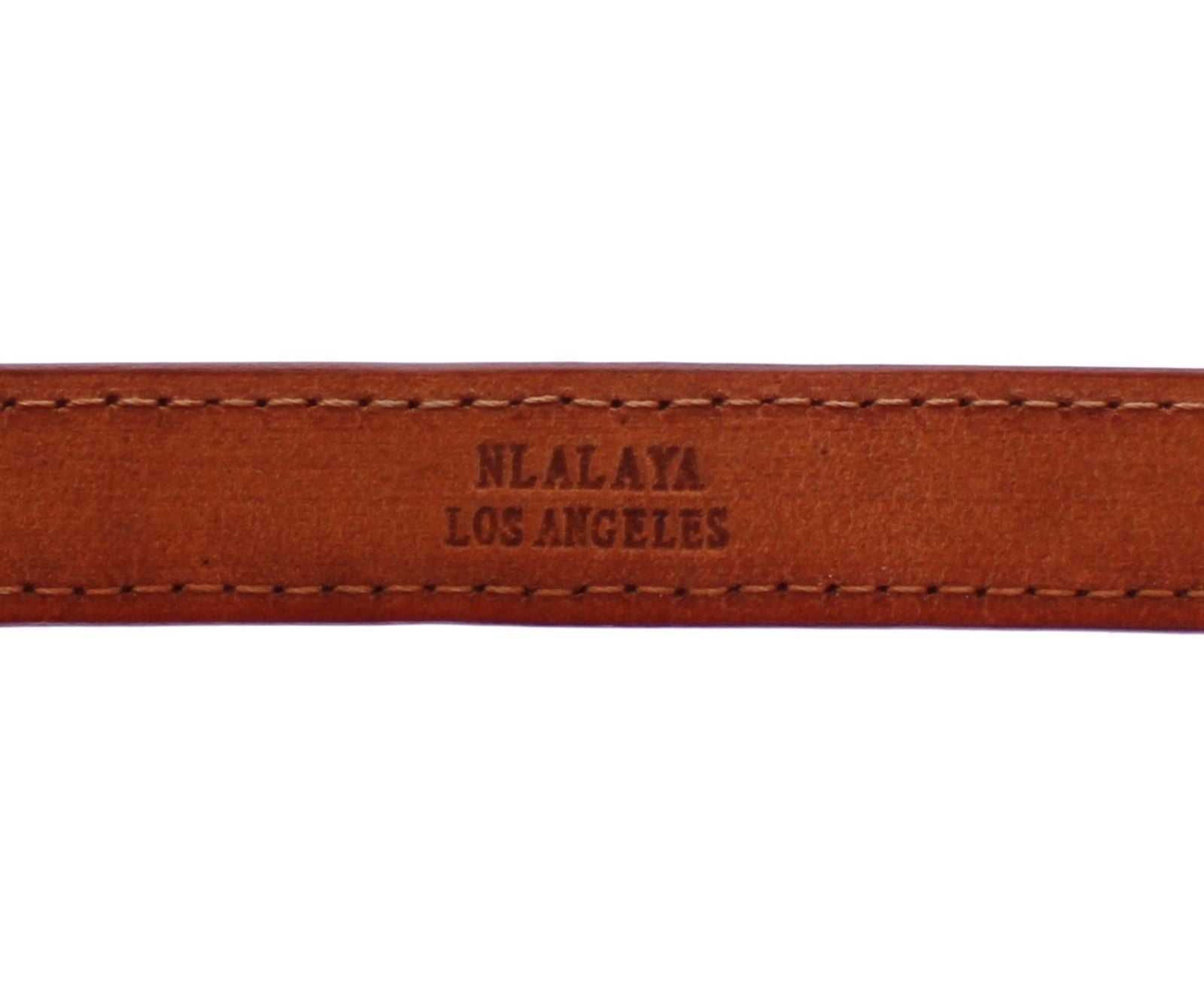 Nialaya Schickes Manschettenarmband aus Schlangenleder und Gold