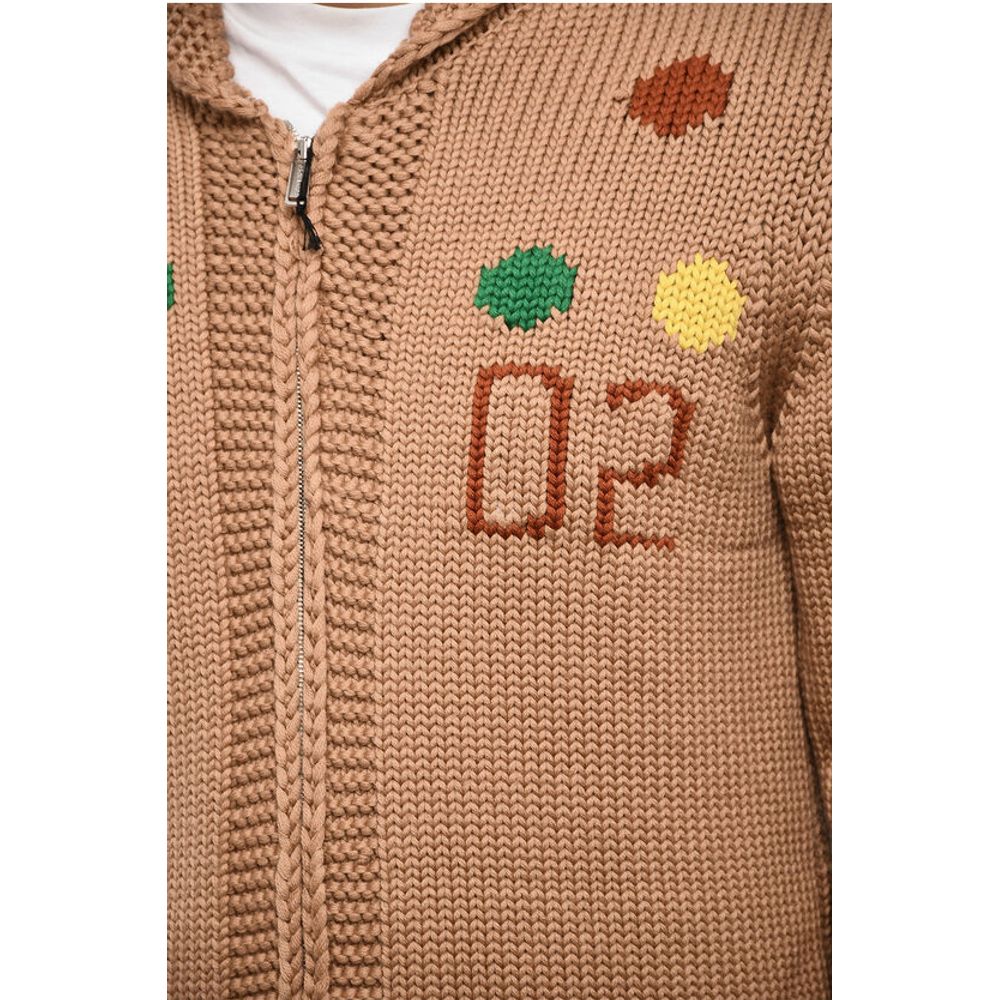 Dsquared² Brown Wool Sweater