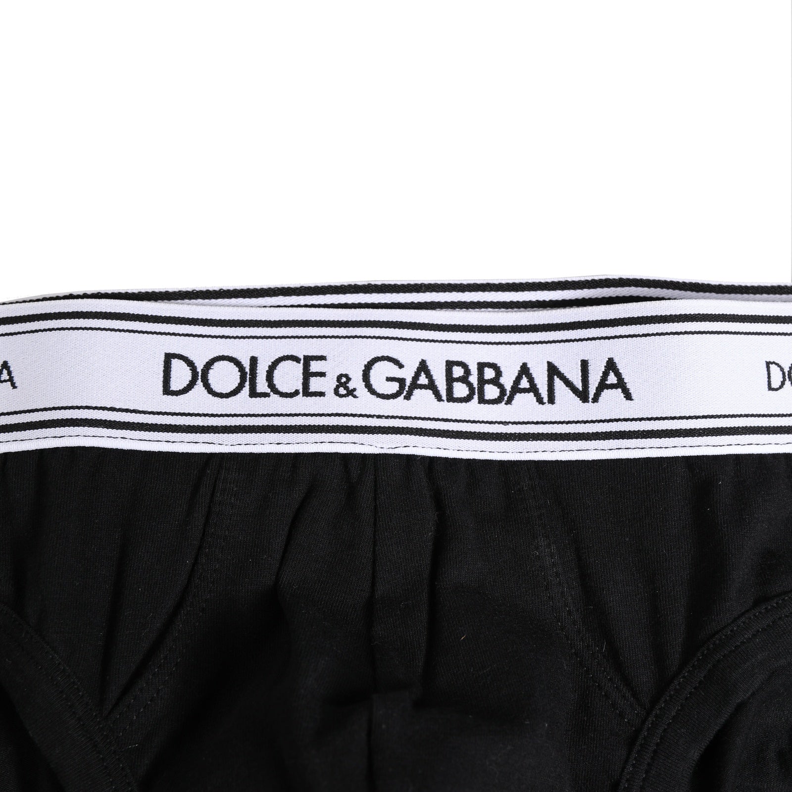 Dolce &amp; Gabbana – Schwarze Slips aus Baumwollstretch in normaler Passform