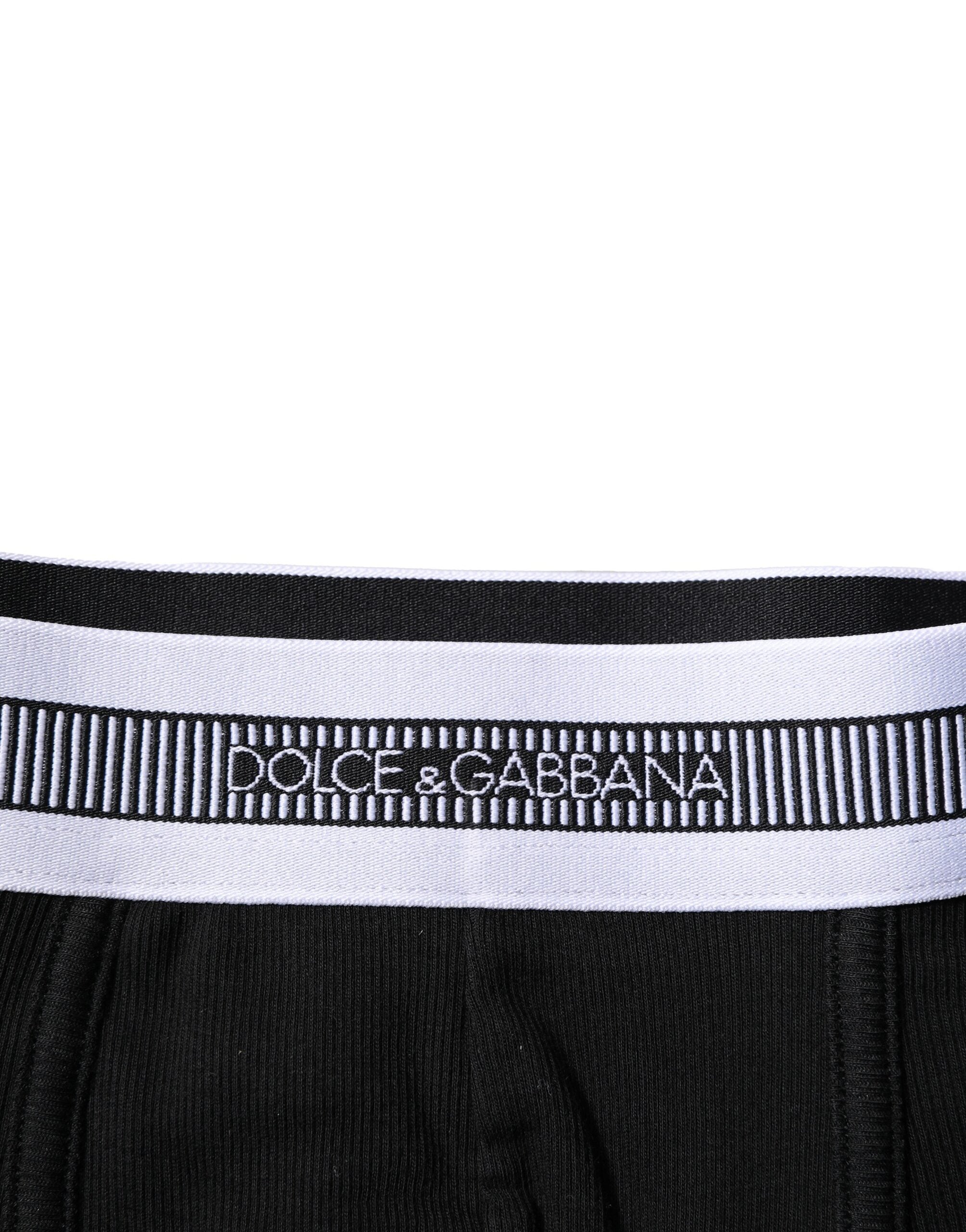 Dolce &amp; Gabbana – Schwarze Boxershorts aus Baumwollstretch in regulärer Passform