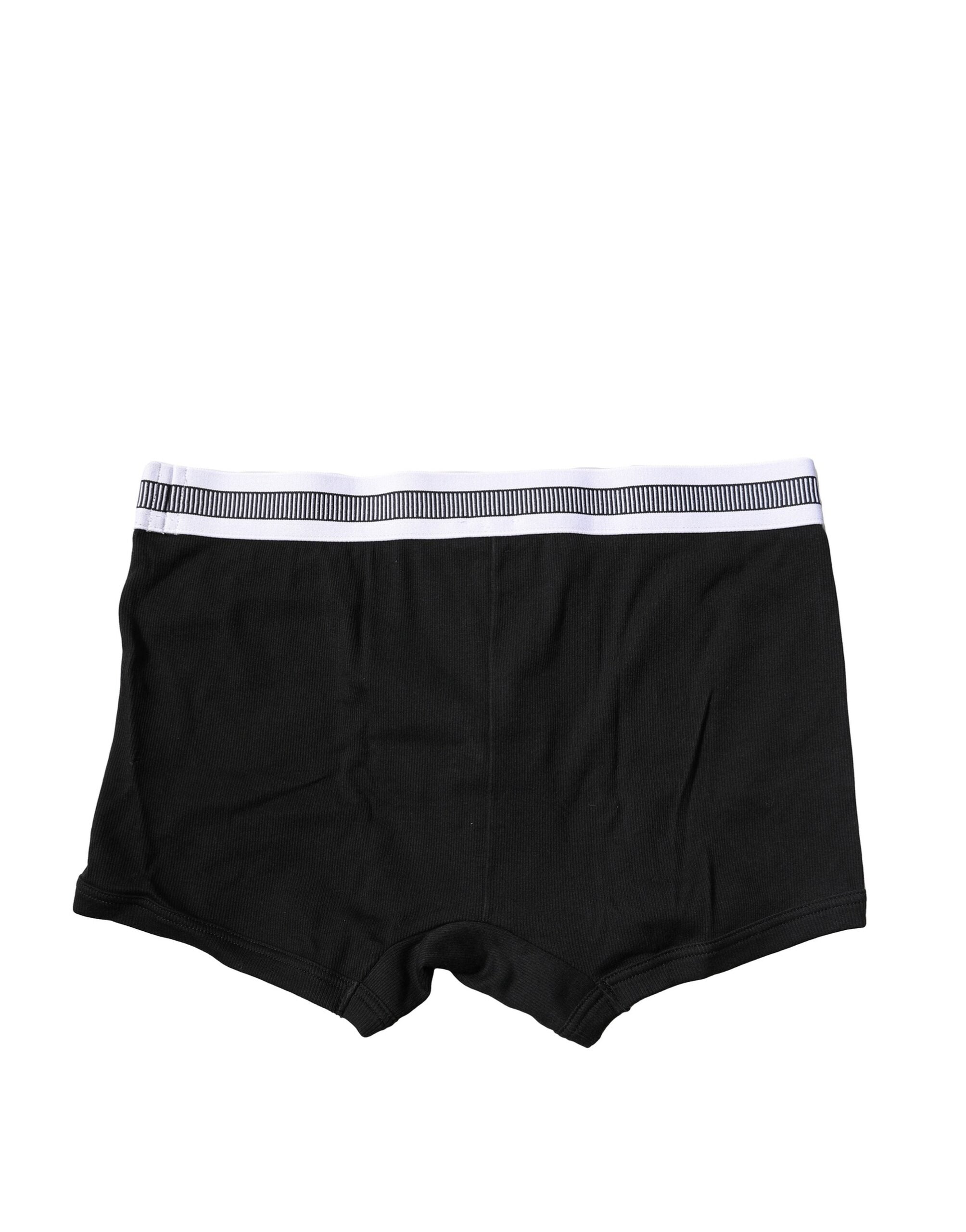 Dolce &amp; Gabbana – Schwarze Boxershorts aus Baumwollstretch in regulärer Passform