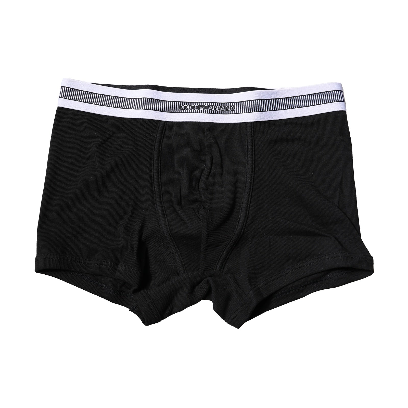 Dolce &amp; Gabbana – Schwarze Boxershorts aus Baumwollstretch in regulärer Passform