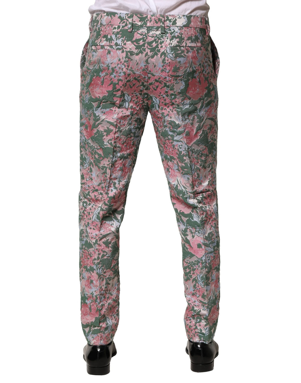 Dolce &amp; Gabbana – Mehrfarbige Jacquardhose mit Blumenmuster