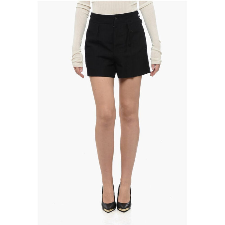 Maison Margiela MM0 Single-pleated Wool Blend Shorts