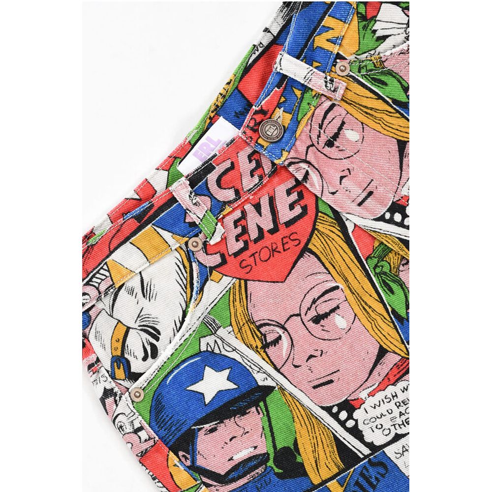 ERL Printed Denim Shorts
