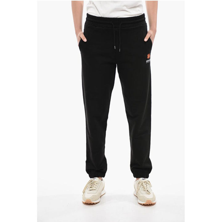 Kenzo Brushed Cotton CREST LOGO Sweatpants with Cuffs