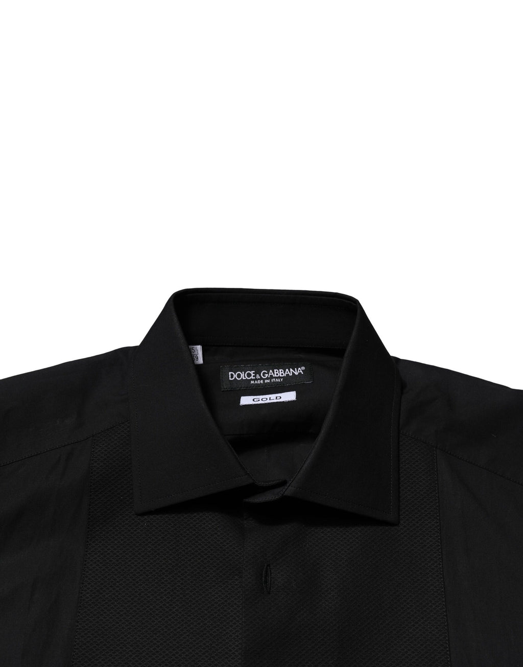 Dolce &amp; Gabbana Schwarzes GOLD Langarm-Formelles Hemd