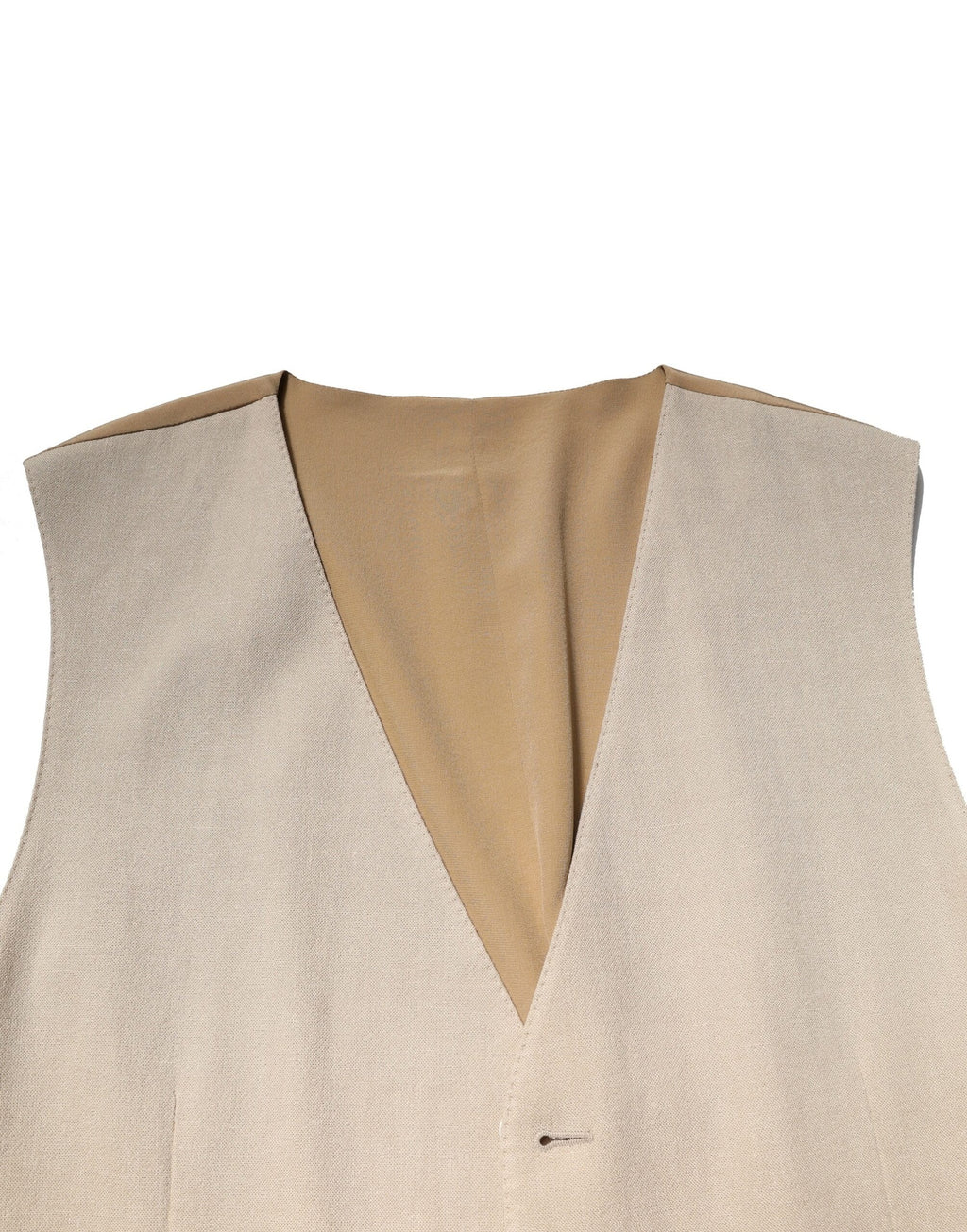 Dolce &amp; Gabbana Beige Leinen Kleid Formale Männer Weste Weste