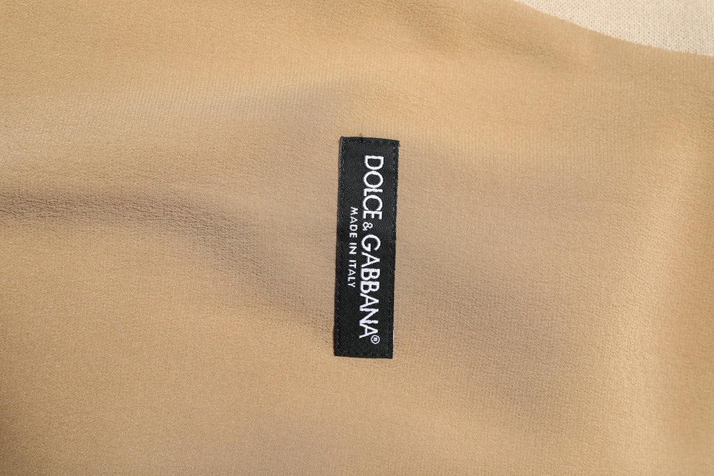 Dolce &amp; Gabbana Beige Leinen Kleid Formale Männer Weste Weste